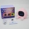 Réveil fruit pêche pour enfant avec boîte, câble USB-C et notice d’utilisation