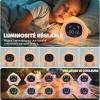 Réveil fruit avec luminosité réglable sur quatre niveaux et veilleuse disponible en dix couleurs